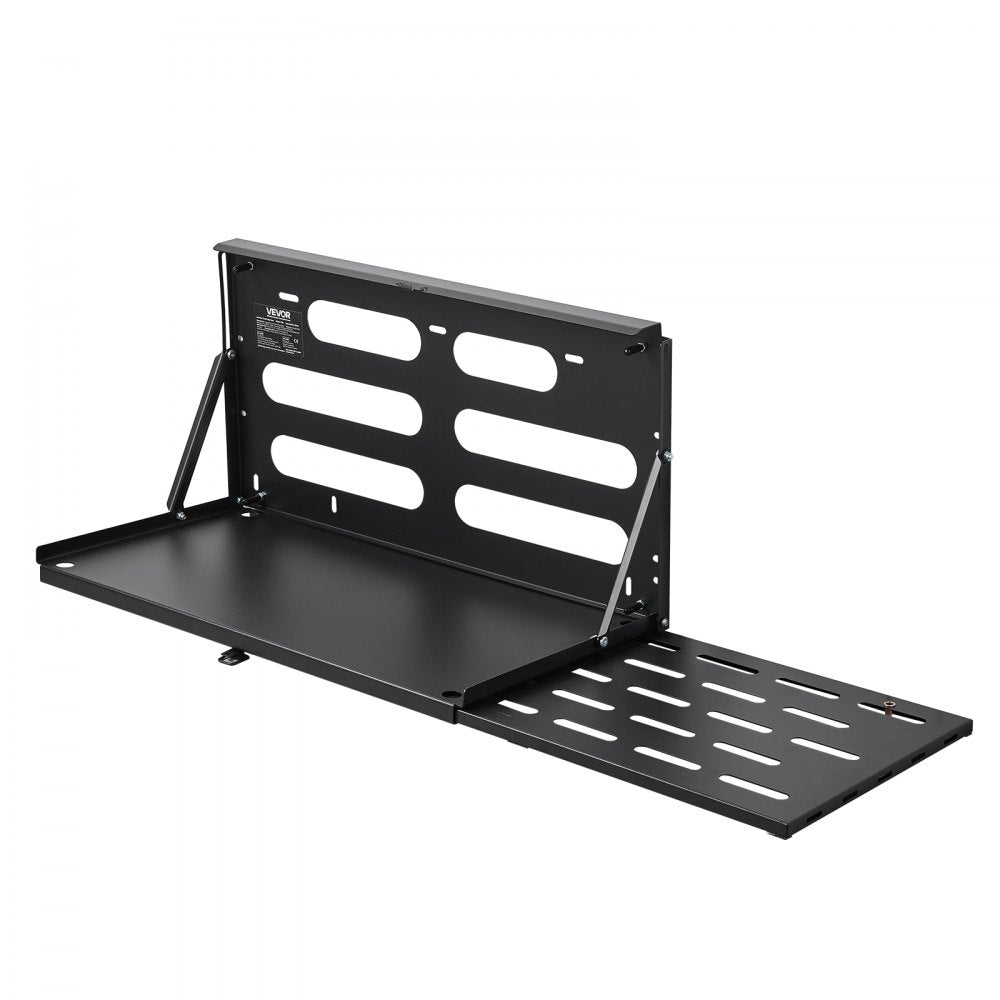 VEVOR Tailgate Table for Jeep Wrangler JL 2019 - Present , Carbon Steel Foldable Molle Panel Drop Down Table, Rear Door Cargo Storage Rack Shelf Luggage Holder Carrier Camping Accessories