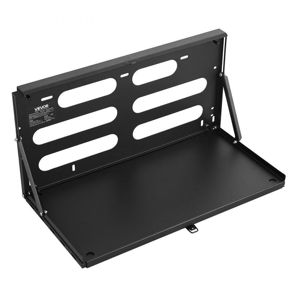 VEVOR Tailgate Table for Jeep Wrangler JL 2019 - Present , Carbon Steel Foldable Molle Panel Drop Down Table, Rear Door Cargo Storage Rack Shelf Luggage Holder Carrier Camping Accessories