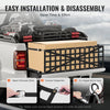 VEVOR Tailgate Net, 54 in x 18 in, Heavy Duty Cargo Net for Truck Bed with 4 Adjustable Telescopic Straps, Cross-reinforced Design, Extendable & Durable, Suitable for Pickup, Truck, Trailer, Jeep, SUV