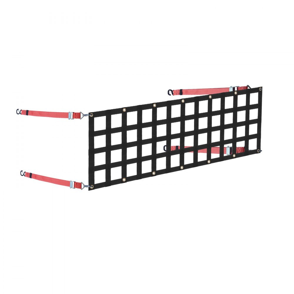 VEVOR Tailgate Net, 54 in x 18 in, Heavy Duty Cargo Net for Truck Bed with 4 Adjustable Telescopic Straps, Extendable & Durable, Flexible Adjustment, Suitable for Pickup, Trailer, Truck, Jeep, SUV