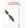 VEVOR Double Shepherds Hooks for Outdoor, 8 Pack 60 Inch Heavy Duty Bird Feeder Pole, 3/4 Inch Thick Garden Hooks for Hanging Hummingbird Feeder, Plant Baskets, Solar Light Lanterns,Wind Chimes