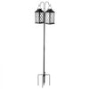 VEVOR Double Shepherds Hooks for Outdoor, 8 Pack 60 Inch Heavy Duty Bird Feeder Pole, 3/4 Inch Thick Garden Hooks for Hanging Hummingbird Feeder, Plant Baskets, Solar Light Lanterns,Wind Chimes
