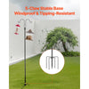 VEVOR Double Shepherds Hooks for Outdoor, 8 Pack 76 Inch Heavy Duty Bird Feeder Pole, 3/4 Inch Thick Garden Hooks for Hanging Hummingbird Feeder, Plant Baskets, Solar Light Lanterns,Wind Chimes