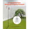 VEVOR Double Shepherds Hooks for Outdoor, 8 Pack 92 Inch Heavy Duty Bird Feeder Pole, 3/4 Inch Thick Garden Hooks for Hanging Hummingbird Feeder, Plant Baskets, Solar Light Lanterns,Wind Chimes
