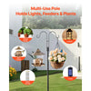 VEVOR Double Shepherds Hooks for Outdoor, 8 Pack 92 Inch Heavy Duty Bird Feeder Pole, 3/4 Inch Thick Garden Hooks for Hanging Hummingbird Feeder, Plant Baskets, Solar Light Lanterns,Wind Chimes