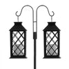 VEVOR Double Shepherds Hooks for Outdoor, 8 Pack 92 Inch Heavy Duty Bird Feeder Pole, 3/4 Inch Thick Garden Hooks for Hanging Hummingbird Feeder, Plant Baskets, Solar Light Lanterns,Wind Chimes