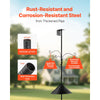 VEVOR 4-Hook Wild Bird Feeder Stand Pole, 92 Inch Bird Feeding Station Kit, 31/32 inch Diameter Bird House Hanging Hooks with Squirrel Guard Baffle, Heavy Duty Multi-Feeder Stand Easy to Install