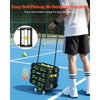 VEVOR Tennis Ball Hopper, Holds 80 Tennis Balls, Pickleball Basket Cart with Wheels for Easy Pick Up, Portable Pickleball Collection Caddy with Heavy-Duty Construction, for Training Carrying Storage