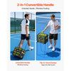 VEVOR Tennis Ball Hopper, Holds 80 Tennis Balls, Pickleball Basket Cart with Wheels for Easy Pick Up, Portable Pickleball Collection Caddy with Heavy-Duty Construction, for Training Carrying Storage