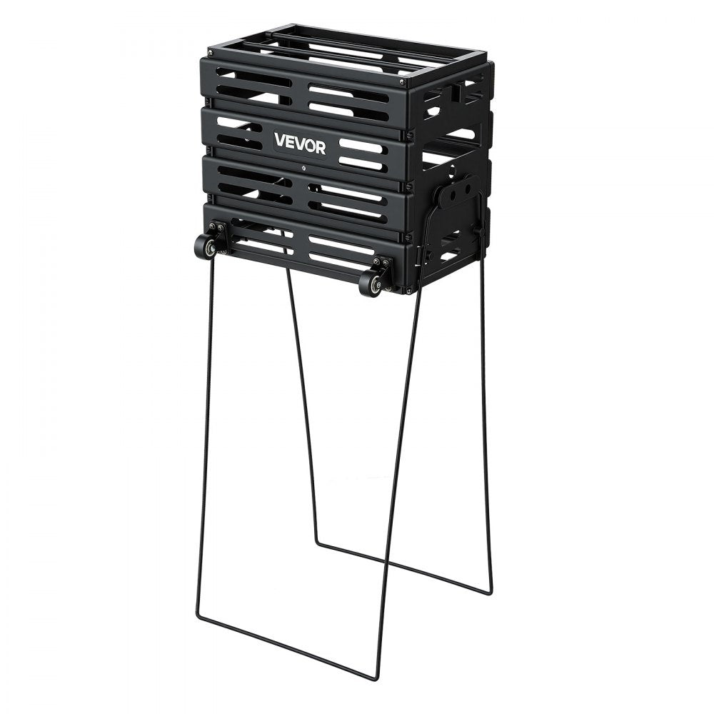 VEVOR Tennis Ball Hopper, Holds 80 Tennis Balls, Pickleball Basket Cart with Wheels for Easy Pick Up, Portable Pickleball Collection Caddy with Heavy-Duty Construction, for Training Carrying Storage