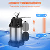 VEVOR Sump Pump, 1/2 HP 3960 GPH, Submersible Stainless Steel Water Pump, 1-1/2" NPT Discharge With 33 ft Cord, Automatic Float Switch with Piggy-back Plug, for Indoor Basement Water Basin