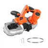 VEVOR 20V Portable Band Saw, 2.56-Inch Deep Cut, 360W Bandsaw with Brushless Motor, Cordless and Compact Portaband, Hang Hooks, 0-192 m/min Variable Speed, for Cutting Metal, Wood (Bare Tool Only)