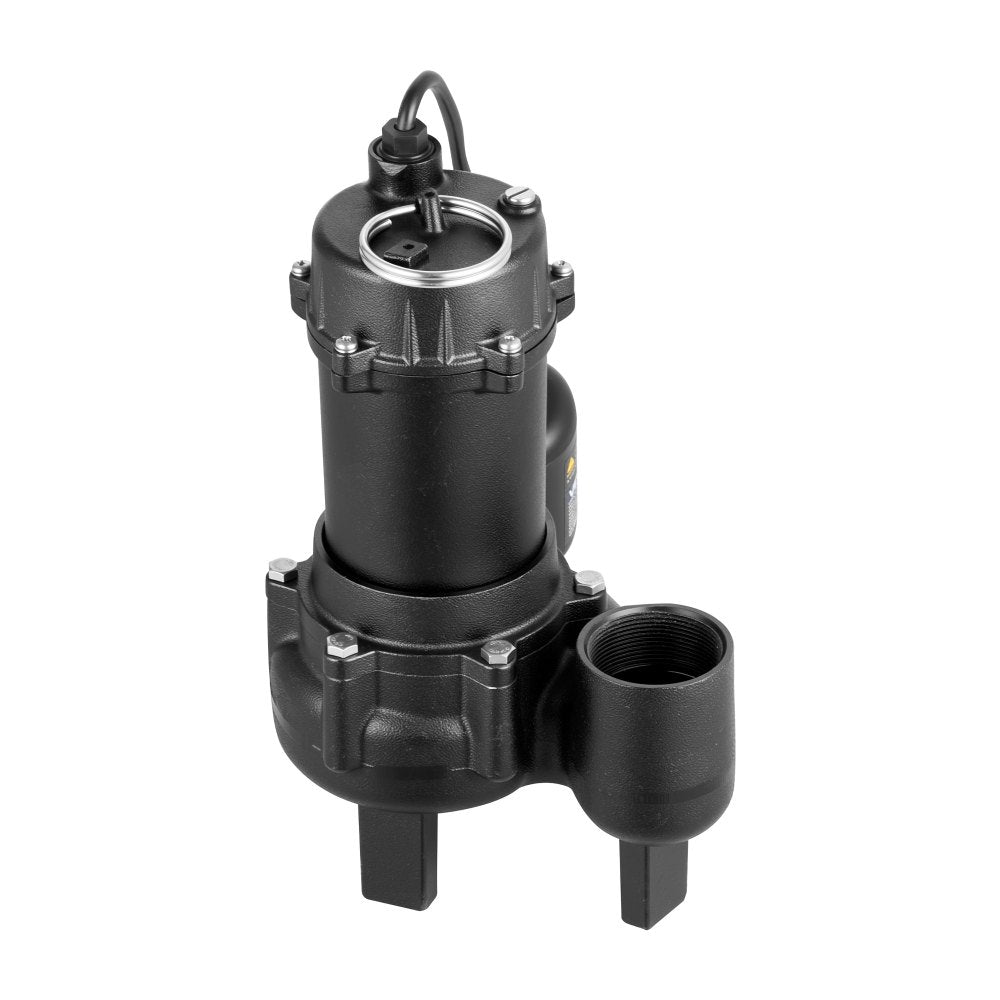 VEVOR Sewage Pump System, 1/2 HP, 4800 GPH Cast Iron Sewage Pump with Basin Kit, 120 Volt, Automatic On/Off Outdoor Water/Seepage Collection and Removal System with Float Switch, 2" Discharge, Black