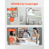 VEVOR Half Moon Light for Esthetician, 2 in 1 LED Floor and Desk Lamp Lash Light for Eyelash Extensions, Arched Eyelash Lamp with Phone Holder, Remote Control, for Beauty, Skincare, Eyebrows, Tattoo