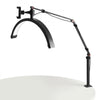 VEVOR Half Moon Light for Esthetician, 2 in 1 LED Floor and Desk Lamp Lash Light for Eyelash Extensions, Arched Eyelash Lamp with Phone Holder, Remote Control, for Beauty, Skincare, Eyebrows, Tattoo