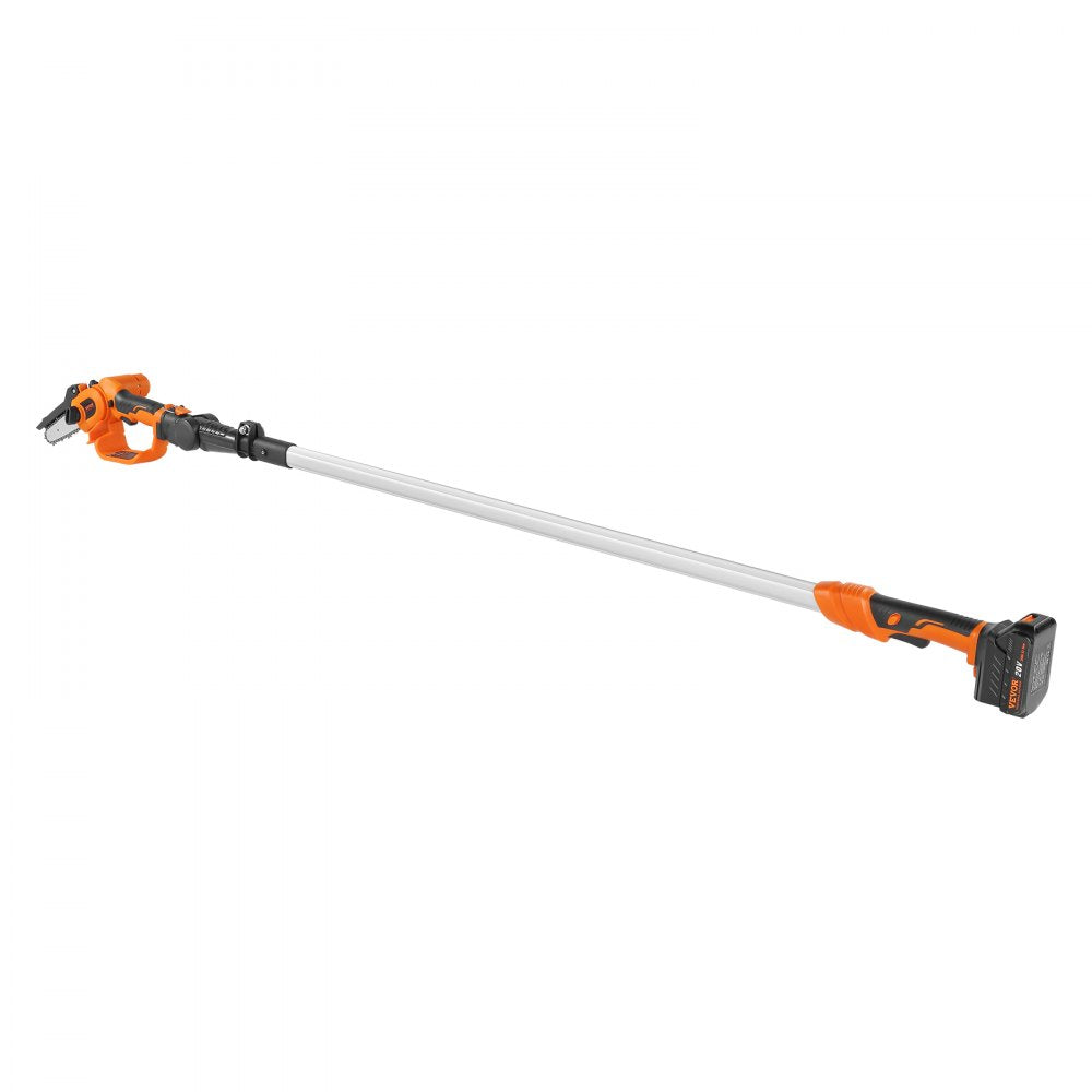 VEVOR 2-in-1 Cordless Pole Saw & Mini Chainsaw, 20V 2Ah Battery Pole Chainsaw, 5" Cutting Capacity 8 ft Reach Pole Saw for Branch Cutting & Tree Trimming (Battery and Blade Cover Included)
