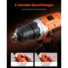 VEVOR Tool Combo Kit, 12V Max Cordless 2-Tool Combo Kit, with 3/8 in Drill, 1/4 in Impact Driver, Compact Cordless Power Tool Combo Kit with 2.0 Ah Batteries, Screws, One Charger, and One Cloth Bag