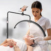 VEVOR Half Moon Light for Esthetician, 26 inch Dimmable LED Floor Lamp Lash Light for Eyelash Extensions, Arched Eyelash Lamp with Phone Holder, Remote Control, for Beauty, Skincare, Eyebrows, Tattoo