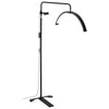 VEVOR Half Moon Light for Esthetician, 26 inch Dimmable LED Floor Lamp Lash Light for Eyelash Extensions, Arched Eyelash Lamp with Phone Holder, Remote Control, for Beauty, Skincare, Eyebrows, Tattoo