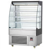 VEVOR Open Air Merchandiser, 5.4 cu. ft. 3-Tier Shelving Commercial Refrigerator, Grab and Go Fan Cooling Display Cooler, with LED Lighting, Night Curtain, Upright for Restaurants, Stores, Office
