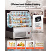 VEVOR Open Air Merchandiser, 7.5 cu. ft. 3-Tier Shelving Commercial Refrigerator, Grab and Go Fan Cooling Display Cooler, with LED Lighting, Night Curtain, Upright for Restaurants, Stores, Office