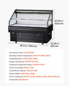 VEVOR Open Air Merchandiser, 4.6 cu. ft. Shelving Commercial Refrigerator, Grab and Go Fan Cooling Display Cooler, with LED Lighting, Night Curtain, Horizontal for Restaurants, Stores, Office