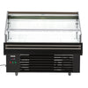 VEVOR Open Air Merchandiser, 4.6 cu. ft. Shelving Commercial Refrigerator, Grab and Go Fan Cooling Display Cooler, with LED Lighting, Night Curtain, Horizontal for Restaurants, Stores, Office