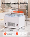 VEVOR Open Air Merchandiser, 3.1 cu. ft. Shelving Commercial Refrigerator, Grab and Go Fan Cooling Display Cooler, with LED Lighting, Night Curtain, Horizontal for Restaurants, Stores, Office