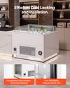 VEVOR Open Air Merchandiser, 3.1 cu. ft. Shelving Commercial Refrigerator, Grab and Go Fan Cooling Display Cooler, with LED Lighting, Night Curtain, Horizontal for Restaurants, Stores, Office