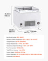 VEVOR Open Air Merchandiser, 3.1 cu. ft. Shelving Commercial Refrigerator, Grab and Go Fan Cooling Display Cooler, with LED Lighting, Night Curtain, Horizontal for Restaurants, Stores, Office