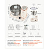 VEVOR Dough Mixer 5.3 Quart Electric Dough Maker with Ferment Function, for Pizza Pasta Sourdough Noodle, 304 Stainless Steel Bowl, Timer, Face-up Control Panel, Household Dough Kneading Machine