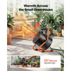 VEVOR Greenhouse Heater, 1500W Electric Space Heater with Fan & High Heat Modes, IPX4 Protection, 25° Adjustable Angle, Overheat Protection, for Grow Tent, Small Greenhouse, Flower Room, Home Office
