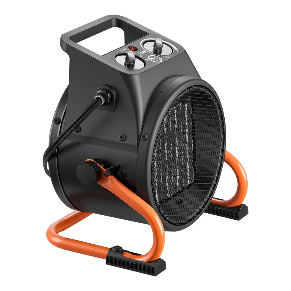 VEVOR Greenhouse Heater, 1500W Electric PTC Space Heater with Fan, Low & High Heat Modes, 15° Adjustable Angle, Overheat Protection, Portable for Grow Tent, Small Greenhouse, Flower Room, Home Office