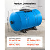 VEVOR 20-Gallon Horizontal Well Pressure Tank, Pre-Charged Pressurized Water Tank for Well Pumps, Heavy-Duty Carbon Steel Water Storage Container for Home, School, Farm & Irrigation Systems