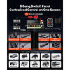 VEVOR 8 Gang Switch Panel Circuit Control Wireless Remote Up to 165 ft, for 12-24V Car Truck Pickup Boat UTV SUV, RGB Auto-Dimmable with Toggle Momentary Strobe, 1440W 60A Relay System, Waterproof