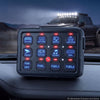 VEVOR 12 Gang Wireless Switch Panel Circuit Control 165 ft Remote Range, for 12-24V Car Truck Pickup Boat UTV SUV, RGB Auto-Dimmable, Toggle Momentary Strobe, 1920W 80A Relay System, Waterproof