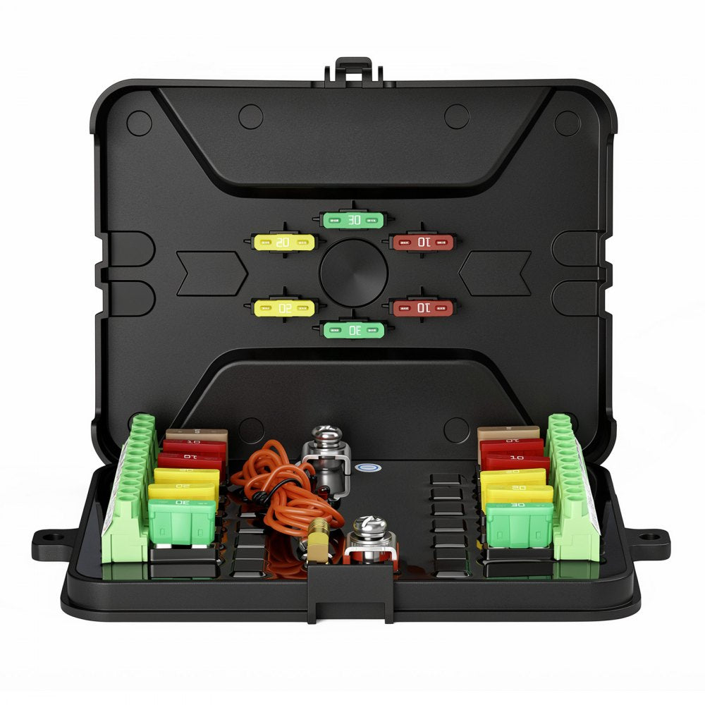 VEVOR 12 Gang Wireless Switch Panel Circuit Control 165 ft Remote Range, for 12-24V Car Truck Pickup Boat UTV SUV, RGB Auto-Dimmable, Toggle Momentary Strobe, 1920W 80A Relay System, Waterproof