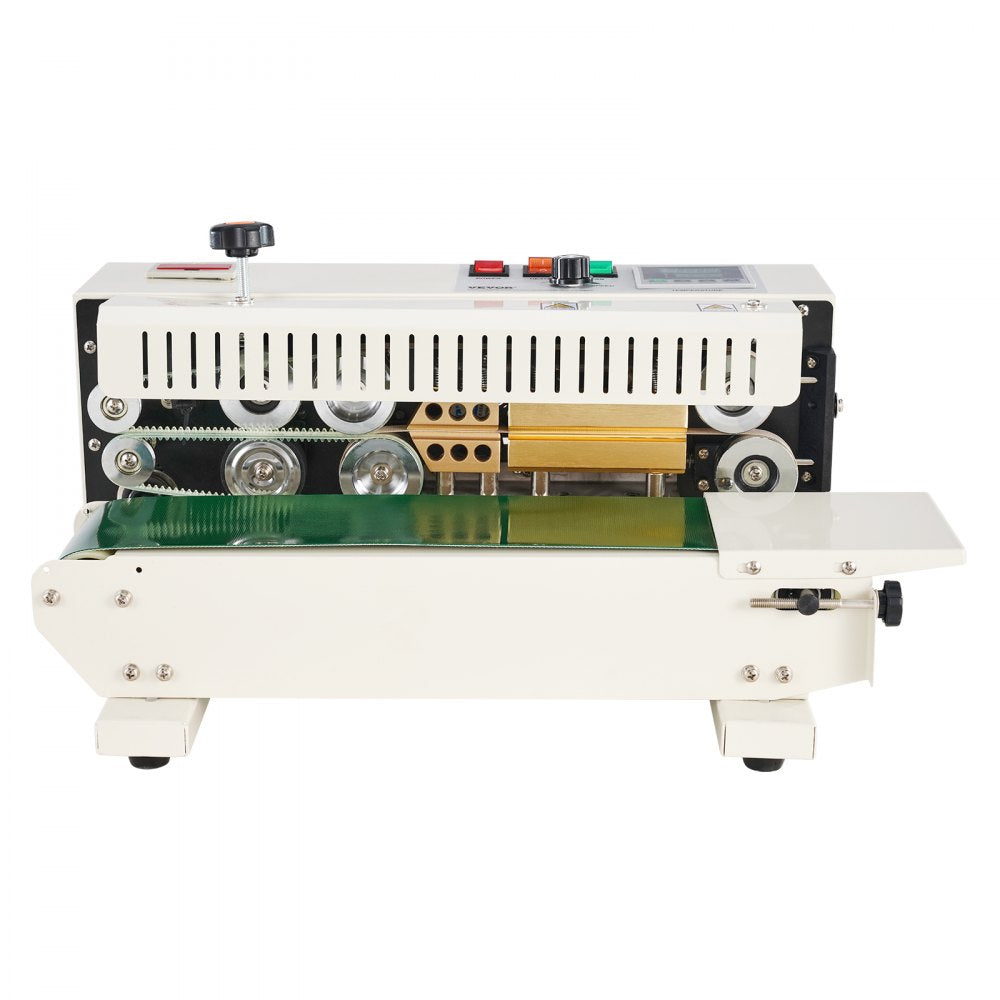 VEVOR Continuous Bag Band Sealing Machine, 0.24-0.47 in/6-12 mm Seal Width, Horizontal Band Sealer Machine with Digital Temperature Control, Bag Sealer for 0.02-0.8 mm Plastic Bags with Count Function