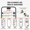 VEVOR Tattoo Stencil Printer, Wireless Bluetooth Tattoo Printer Transfer Stencil Machine with 10Pcs Transfer Paper, Compatible for iOS＆Android Phone, iPad＆PC (with Storage Bag)
