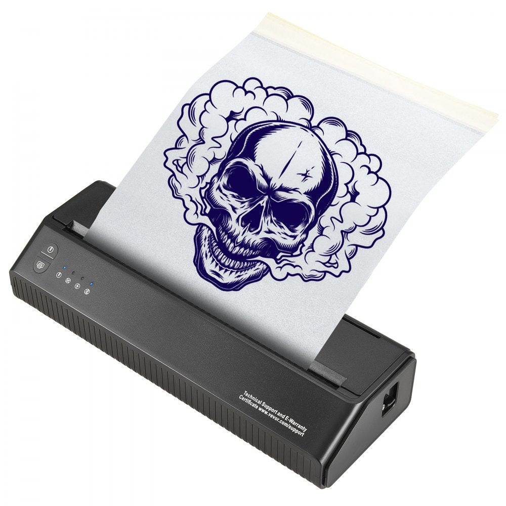 VEVOR Tattoo Stencil Printer, Wireless Bluetooth Tattoo Printer Transfer Stencil Machine with 10Pcs Transfer Paper, Compatible for iOS＆Android Phone, iPad＆PC (with Storage Bag)