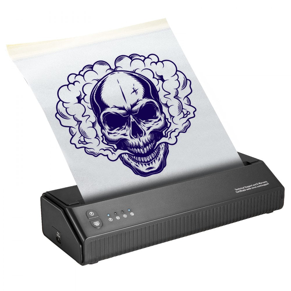 VEVOR Tattoo Stencil Printer, Wireless Bluetooth Tattoo Printer Transfer Stencil Machine with 10Pcs Transfer Paper, Compatible for iOS＆Android Phone, iPad＆PC (with Storage Bag)