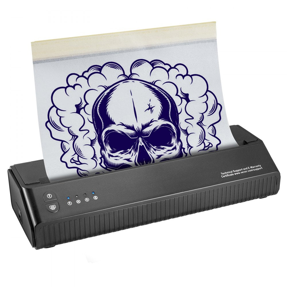 VEVOR Tattoo Stencil Printer, Wireless Bluetooth Tattoo Printer Transfer Stencil Machine with 10Pcs Transfer Paper, Compatible for iOS＆Android Phone, iPad＆PC (with Storage Bag)