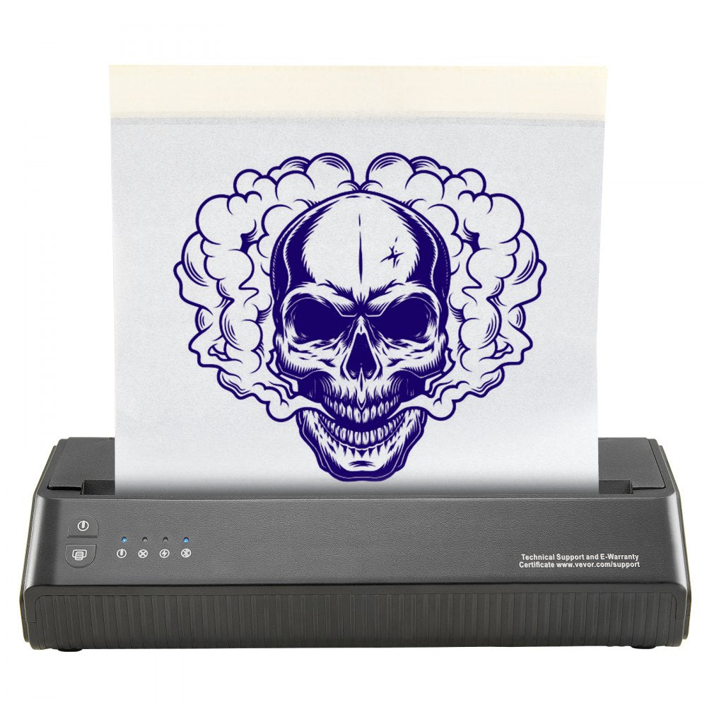 VEVOR Tattoo Stencil Printer, Wireless Bluetooth Tattoo Printer Transfer Stencil Machine with 10Pcs Transfer Paper, Compatible for iOS＆Android Phone, iPad＆PC (with Storage Bag)
