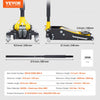 VEVOR Low Profile Floor Jack 2 Ton (4400 lbs) , Heavy Duty Aluminum Hydraulic Racing Floor Jack, Hydraulic Car Jack, Dual Piston Quick Lift Pump, 3.2"-14.6" Height Lifting Range (Yellow)