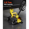 VEVOR Low Profile Floor Jack, 1.5 Ton (3300 lbs) Capacity, Steel Racing Floor Jack with Single Piston Quick Lift Pump, Hydraulic Trolley Car Lift for Sports Cars, Sedans, Lifting Range 5.1-12.2 Inches