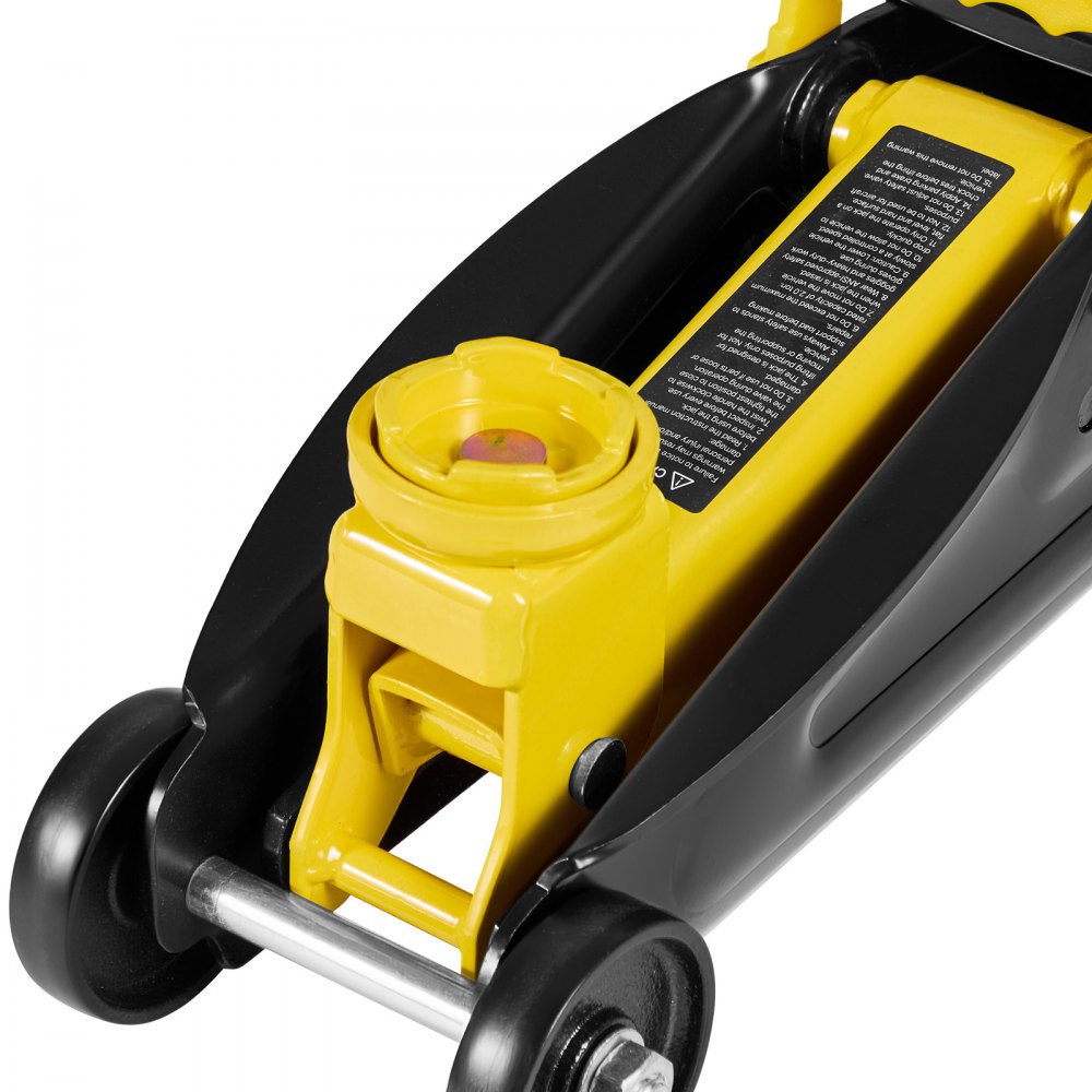 VEVOR Low Profile Floor Jack, 2 Ton (4400 lbs) Capacity, Steel Racing Floor Jack with Stands, Single Piston Quick Lift Pump, Hydraulic Trolley Car Lift for Compact SUVs, Lifting Range 5.1-12.2 Inches