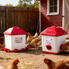 VEVOR Automatic Chicken Feeder & Waterer Set, 5 Gallon/40 Pounds, Rain Proof Hanging Poultry Feeder with Water Cup No Waste, Automatic Gravity, Avoid Small Animals, Suitable for Chicken, Duck, Turkey