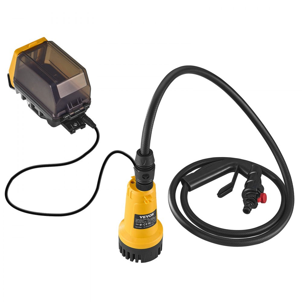 VEVOR Cordless Submersible Water Transfer Pump, 528GPH, Portable Sump Pump with G3/4" Garden Hose, Compatible with Dewalt 20V MAX Battery (No Battery), Electric Utility Pump for Pool, Garden, Pond