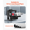 VEVOR Pipe Tube Notcher, 1/2 to 3-inch Tubing Notcher with 0 to 50° Adjustable Angle, Pipe and Tube Notching Tool for Repair Shops, Home Projects, Metalworking
