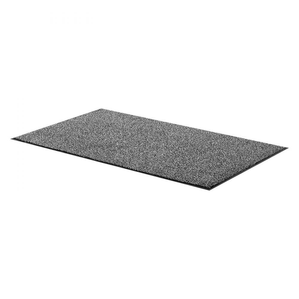 VEVOR Front Door Mat, 5 x 3 ft Commercial Floor Mat for Indoor and Outdoor, Industrial Entrance Carpet with PVC Backing, Heavy Duty Washable Entry Rug for Hallway, Kitchen, Balcony, Garage, Grey